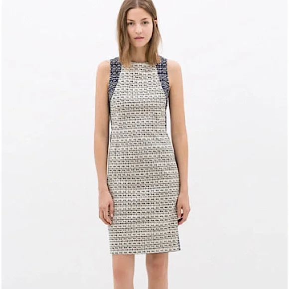 zara cut out mini dress Zara White Denim Cut Out Mini Dress by Zara